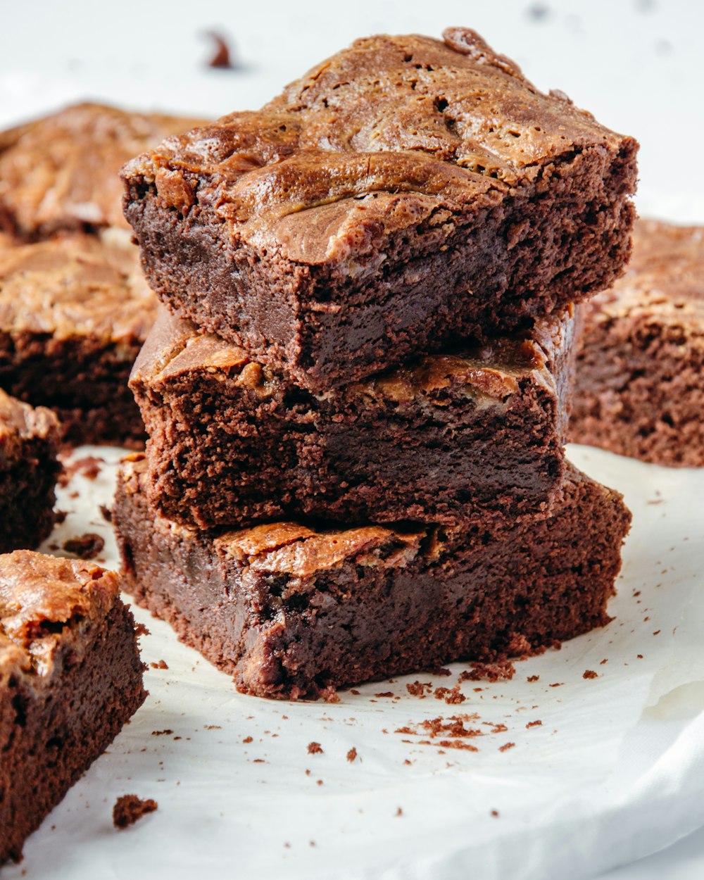 Brownie al cioccolato tagliati a quadrotti